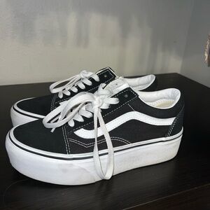 Platform black vans women’s 6.5